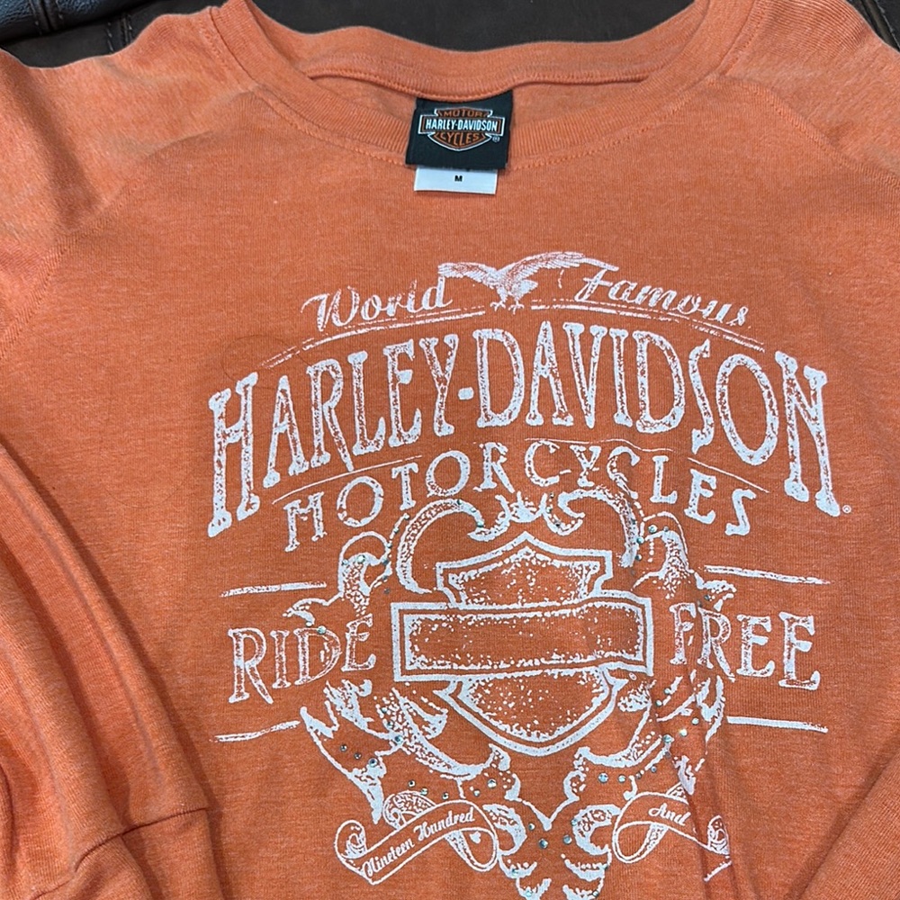 Harley-Davidson women Orange Shirt